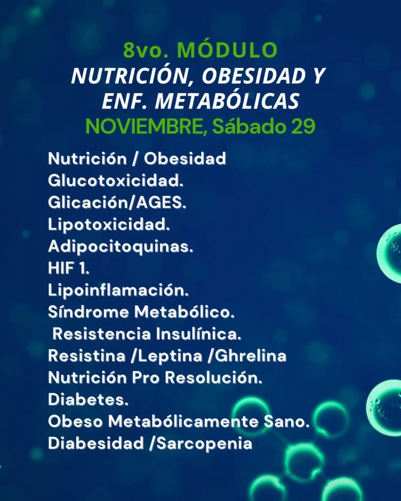 Módulo 8 - Online: Nutrición, Obesidad y Enfermades Metabólicas